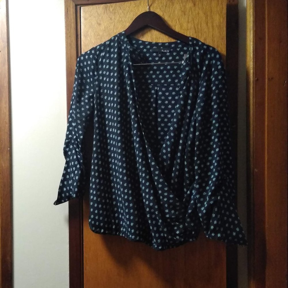 Blue patterned Blouse